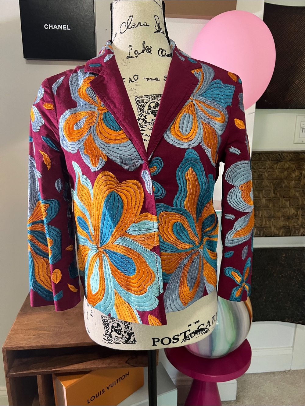Anthropologie Embroidered Floral Blazer!